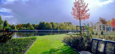 park near
      water